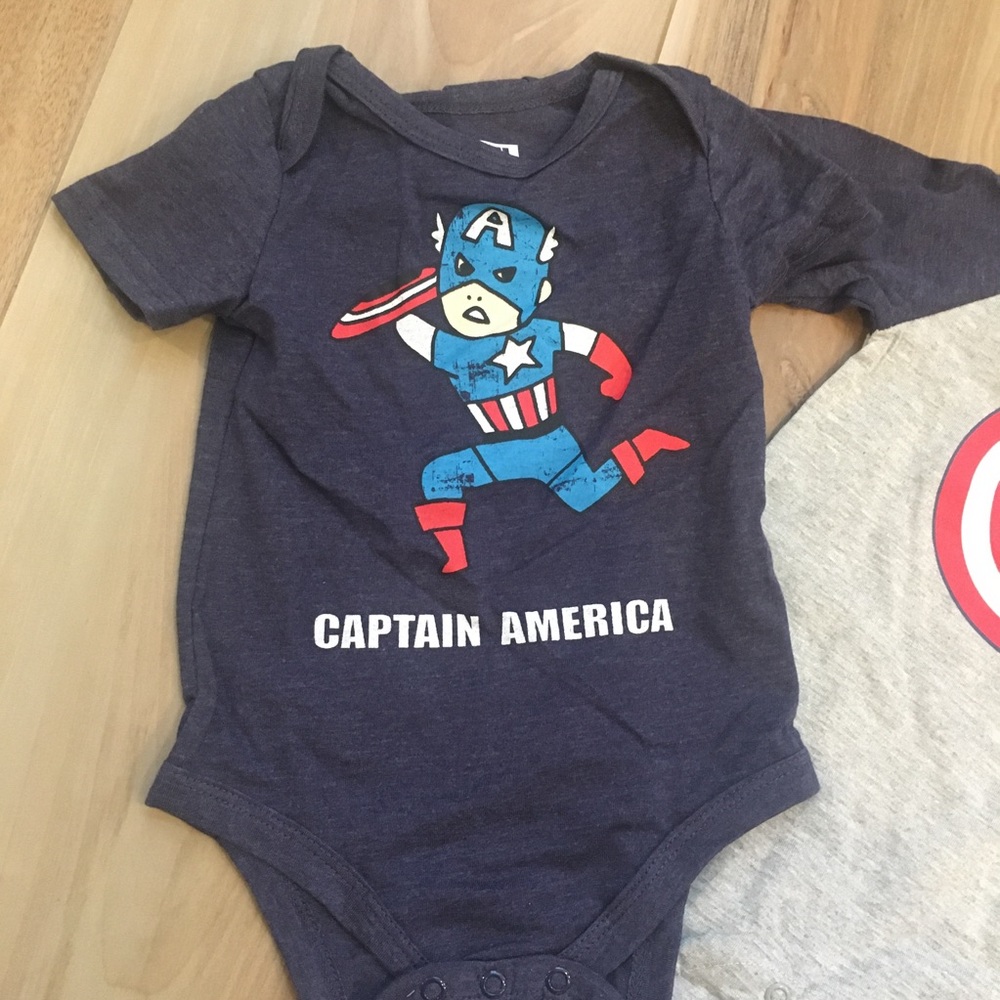 Captain America 2 piece bodysuit set NWT - Picture 3 of 5